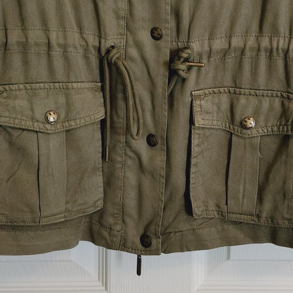 Max Jeans Olive Green Urban Utility Sleeveless Vest Size S - Picture 9 of 12